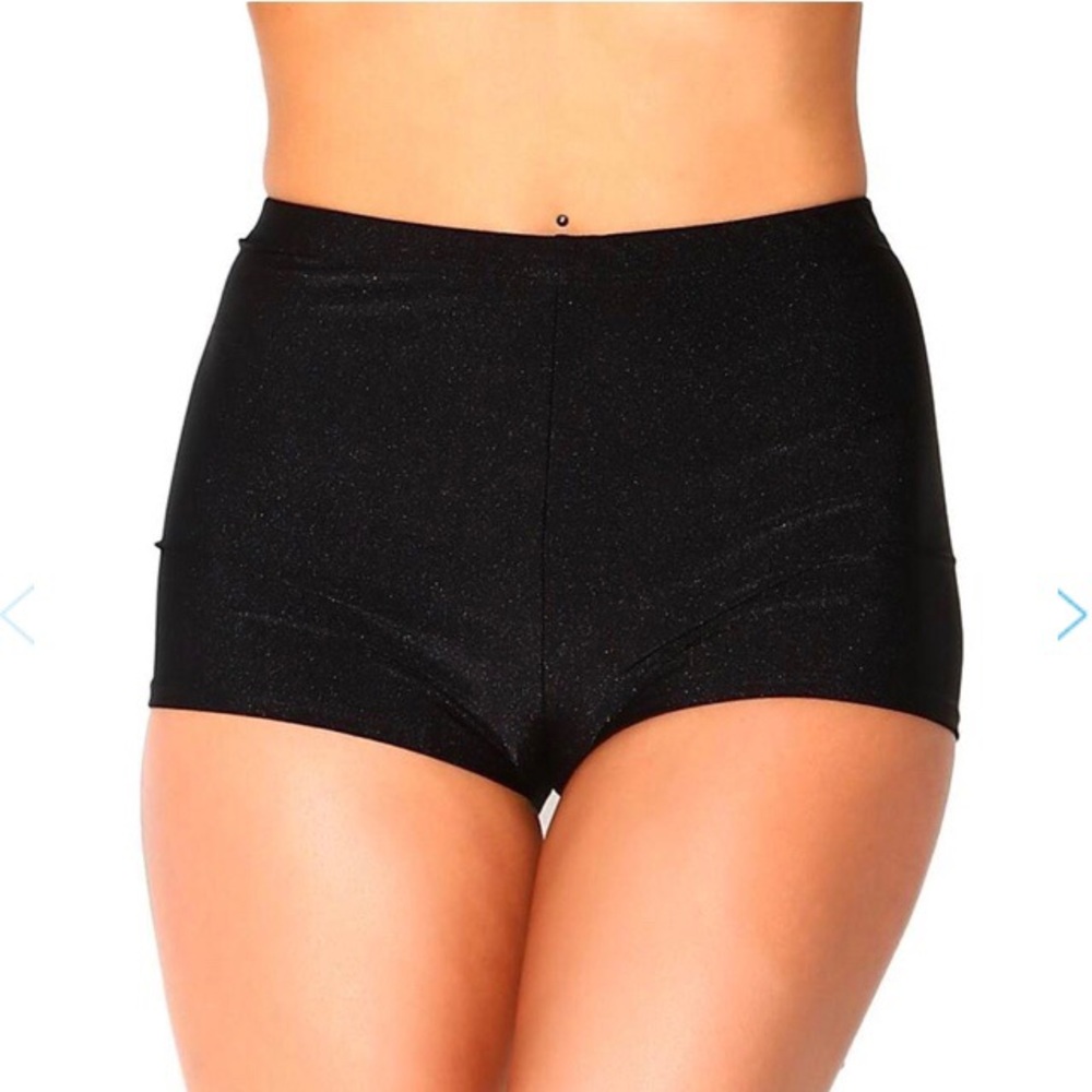 High Waisted Rave Shorts Black iHeartRaves